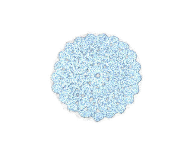 Handmade Decorative Blue Crocheted Cotton Doily Set, Denim - Couture Service  - 4