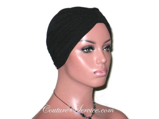 Handmade Black Chemo Turban - Couture Service  - 3