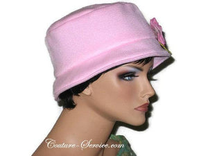 Handmade  Lined Fleece Bucket Hat, Soft Pink - Couture Service  - 3