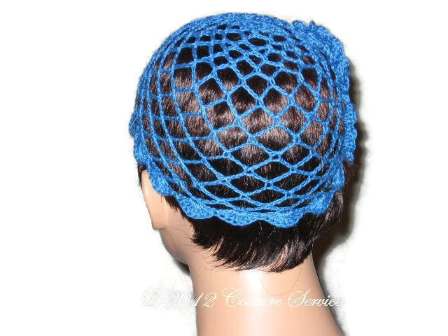 Handmade Scalloped Edge Lace Demi Cloche, Blue - Couture Service  - 4