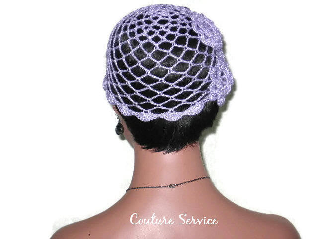 Handmade Scalloped Edge Lace Demi Cloche, Lavender - Couture Service  - 4
