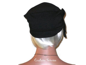 Handmade Black Turban Hat, Self Lined, Rayon, Side Looped - Couture Service  - 4