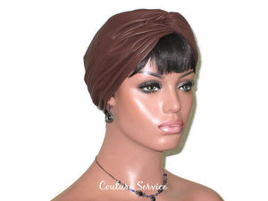 Handmade Leather Turban, Brown - Couture Service  - 3
