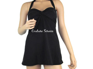 Handmade Two Piece Swimwear Dress, Black