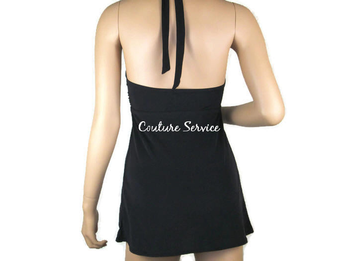 Handmade Two Piece Swimwear Dress, Black