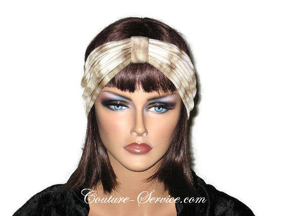 Handmade Tan Knot Headband Turban,Tie Dye - Couture Service  - 2