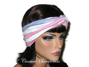 Handmade Pastel Bandeau Headband Turban, Striped - Couture Service  - 3