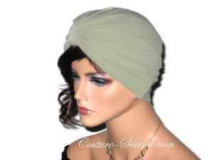 Handmade Green Single Knot Turban, Sage - Couture Service  - 4